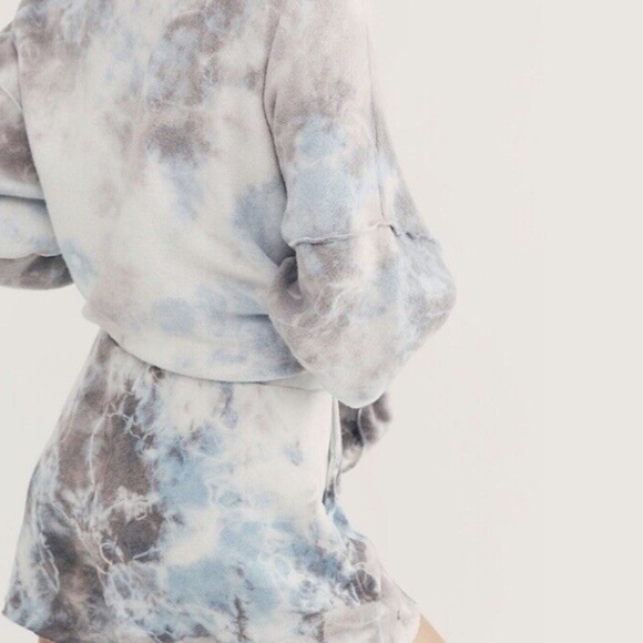 Free People Kelly Washed Set in Ocean Blue Combo sz  xs NWT $168R - Picture 10 of 11